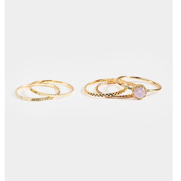 Francesca's Ring Set | Gold/lavender - Picture 7 of 7